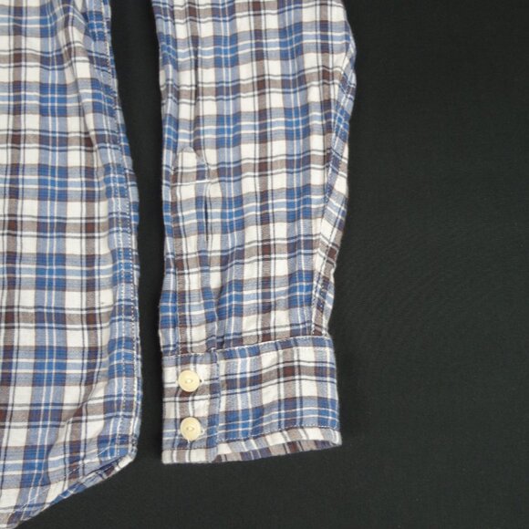 LUCKY BRAND BLUE PLAID WESTERN COWBOY STYLE BUTTON UP MENS XL SHIRT L193 - Picture 2 of 9